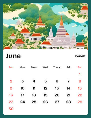 Illustrierte Kalender-Lehrpläne