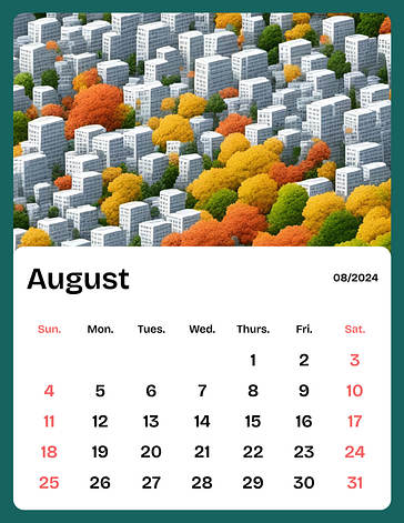 Illustrierte Kalender-Lehrpläne