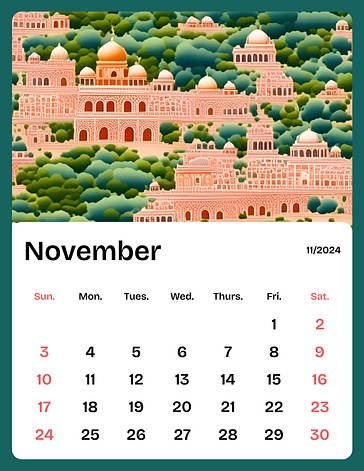 Illustrierte Kalender-Lehrpläne