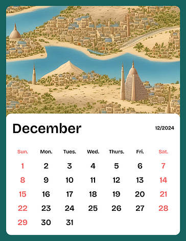 Illustrierte Kalender-Lehrpläne