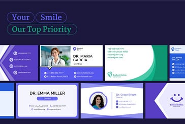 بطاقات عمل احترافية لطب الأسنان