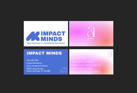 Cartes de visite au design minimal