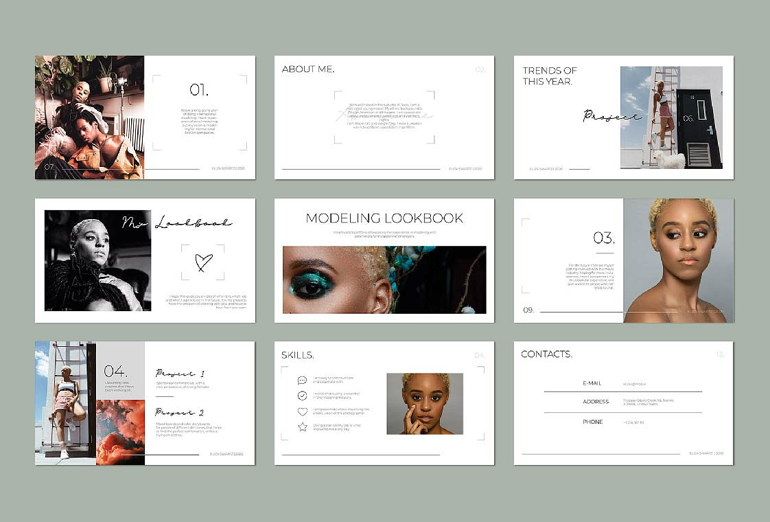 Model Lookbook Slides | Renderforest