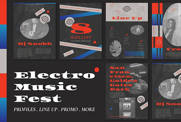 Druckvorlagen für Elektromusik Fest