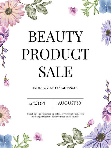 Set Floral de Marca de Belleza