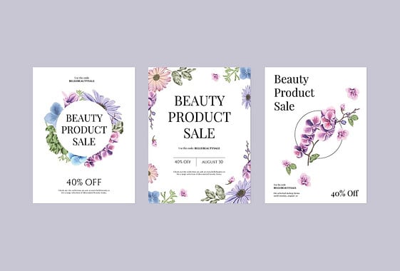Set Floral de Marca de Belleza