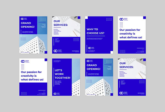 Pack de designs minimalistes de l՛entreprise