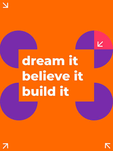 不均一な形状の引用デザイン