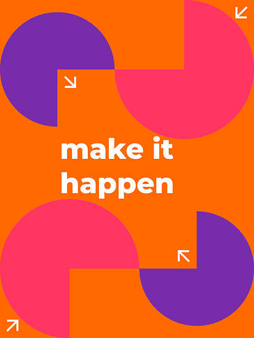 不均一な形状の引用デザイン