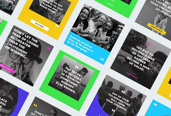 人生の名言デザインセット