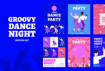 Conceptions pour la soirée de danse Groovy
