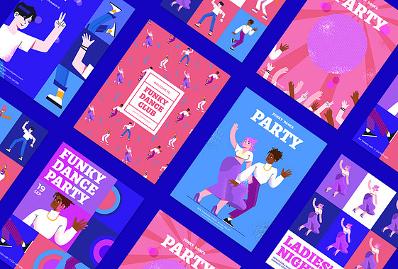 Kit de Designs Noite de Dança Animada