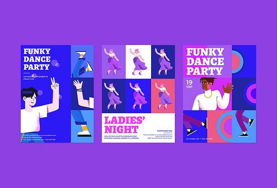 Kit de Designs Noite de Dança Animada