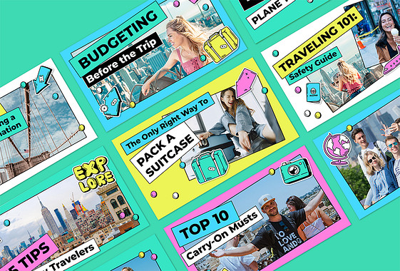 Pack marketing pour les conseils de voyage
