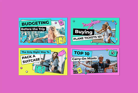 Pack marketing pour les conseils de voyage