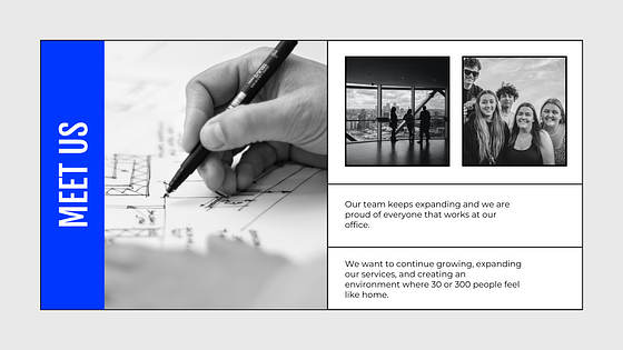 Diapositives du portfolio architectural