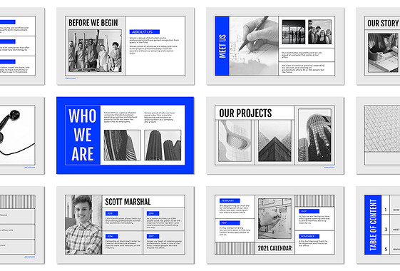 Diapositives du portfolio architectural