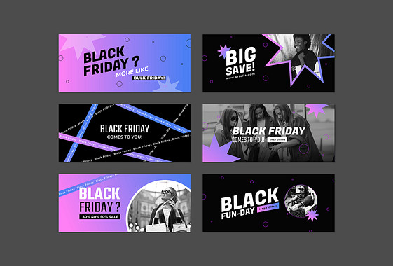 Couvertures pour les soldes du Vendredi noir
