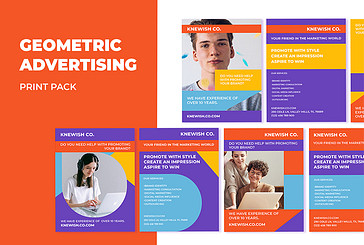Pack d՛impression publicitaire géométrique