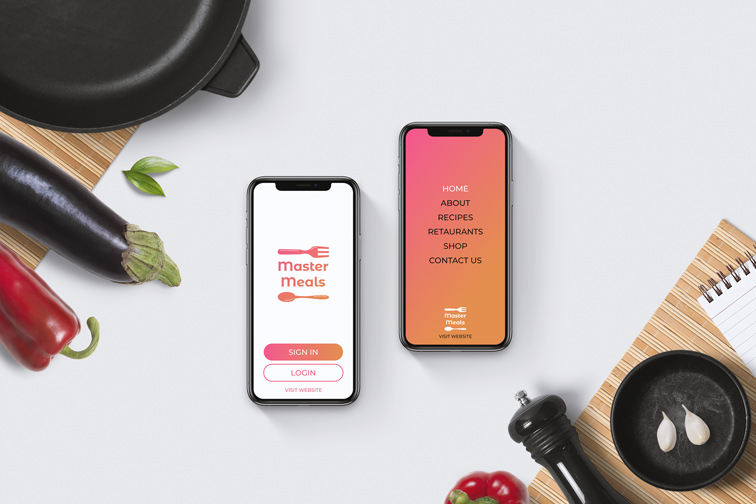 Deux iPhones sur un fond de cuisine