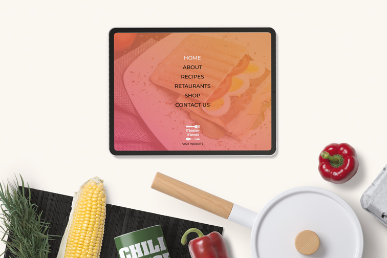iPad Pro en paysage sur un fond de cuisine