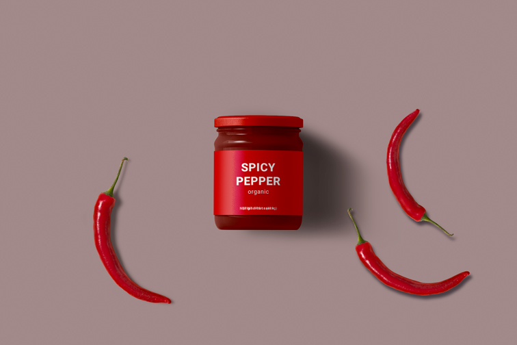 Conserve en verre avec piments
