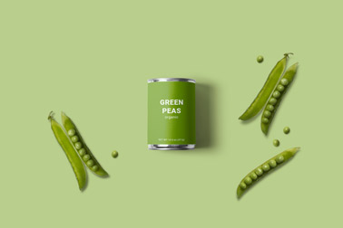 Conserve avec petits pois