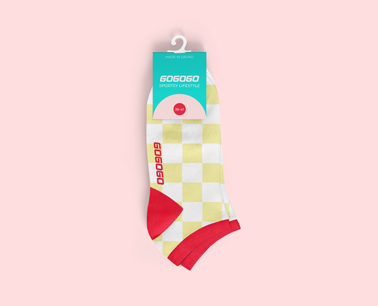 Pair of Socks with a Hang Tag