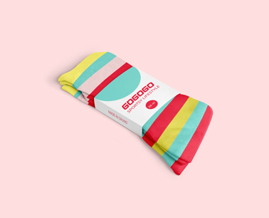 Sock Package on a Pink Background