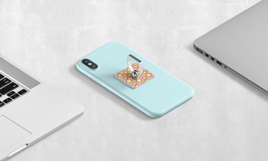Anel Suporte para Celular ao lado de Notebooks