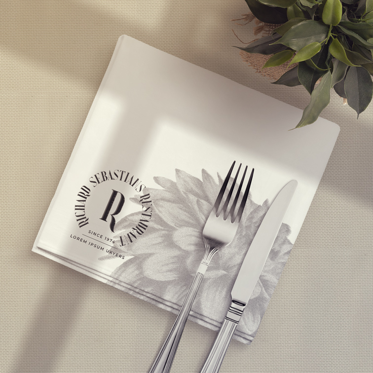 Elegant Restaurant Napkins Pack Renderforest
