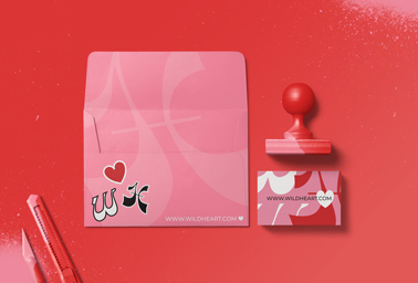 Envelope, a Business Card, and a Stamp