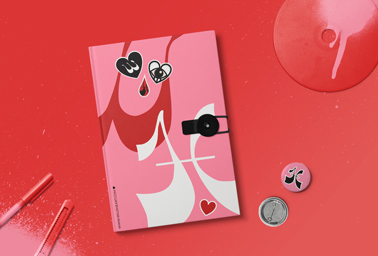 Button Notebook with Button Badges