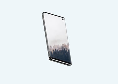 Samsung Galaxy S10 en el aire