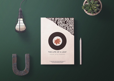 Vertical Hardback Book on a Writing Desk