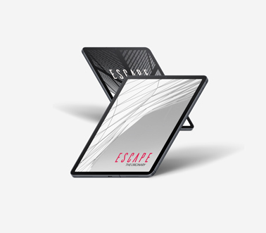 Beyaz Zemin Üzerinde Eğik Duran İki iPad