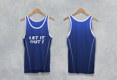 Sportliches Tanktop Vorder- und Rückansicht