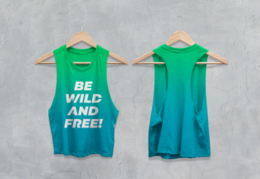 Racerback Tanktop Vorder- und Rückansicht