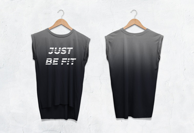 Training-Tanktop für Männer Vorder- und Rückansicht