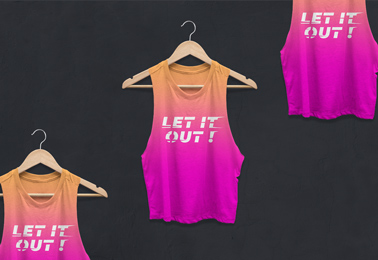 Zoom-Ansicht von Drei Training-Tanktops