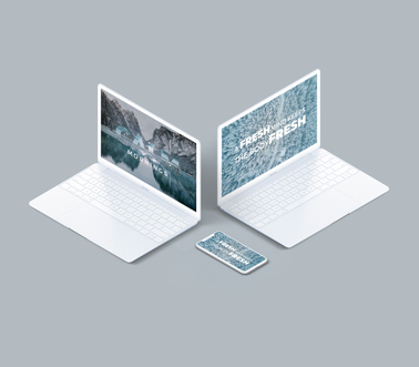 Минималистичные макеты с MacBook | Renderforest