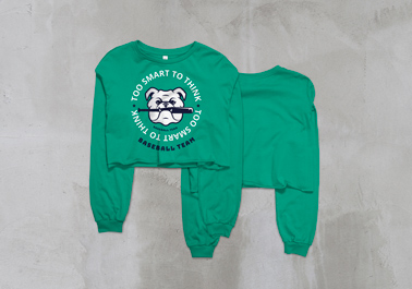 Vista Delantera y Trasera de Dos Sudaderas Cortas