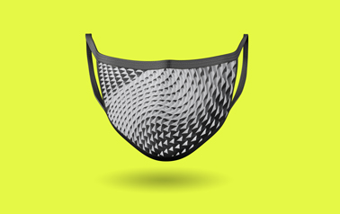 Маска для лица с узором, вид спереди