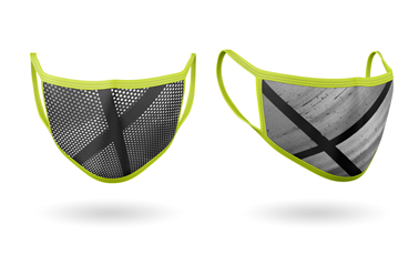 Две маски для лица, вид спереди и сбоку