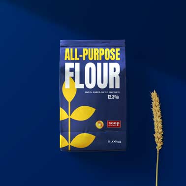 Flour Package with a Wheat Branch