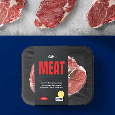 Meat Package with Beef Steaks