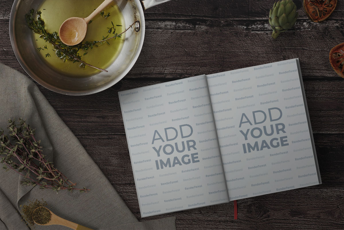 Delicious Recipe Book Mockups Renderforest