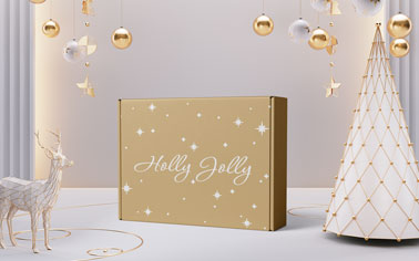 クリスマスの装飾が施されたギフトボックス