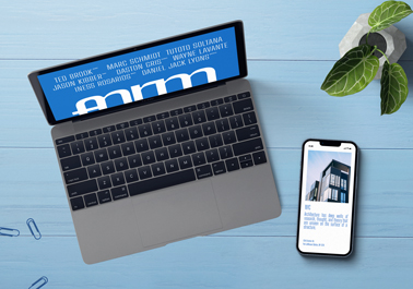 iPhone y un MacBook - vista de ángulo superior