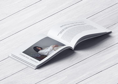 An Open Page on a Wooden Surface